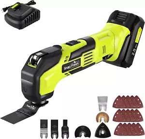 Oscillating Multi Tool Cordless, 20V DIY Tool Kit, 6 Speed, 3.2°Oscillation Angl - Picture 1 of 12