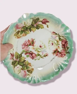 Antica ciotola da portata Crescent K China smerlata 11" - Foto 1 di 8