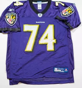 Vintage Baltimore Ravens Michael Oher Reebok Trikot #74 Herren Größe L Lila NFL - Bild 1 von 15