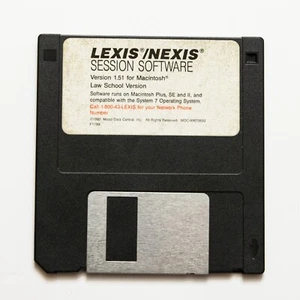 Vtg 3.5-inch Floppy Lexis Nexis Session Software Macintosh Law School Version - Imagen 1 de 4