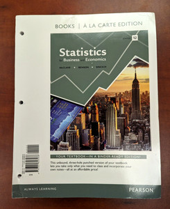 Statistics for Business Economics McClave Benson 12th Ed. Value Pak Access Card