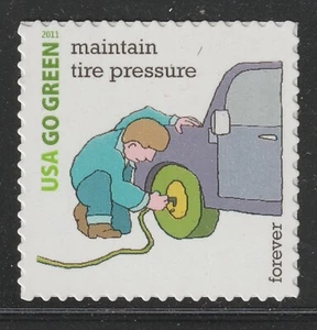 US 4524p Go Green Maintain Tire Pressure F single MNH 2011 - Picture 1 of 1