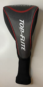 Top Flight Driver Head Cover  - Black, Gray, Red, White - Excellent Pre-Owned 