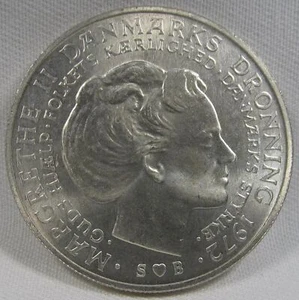1972 Denmark 10 Kroner .800 Fine Silver .5247oz GEM++ UNC Coin AE497 - Picture 1 of 3