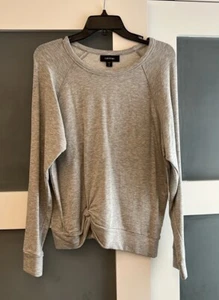 Karen Kane Grey Big Sky Twist Front Sweatshirt. NWT. Size Small - Picture 1 of 5