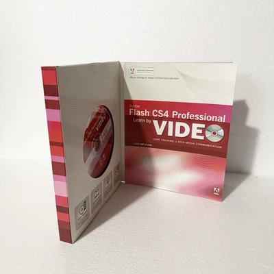 Adobe Flash CS4 Professional Learn By Video Plus Guidebook 2010 Digital Training - Image 1 of 4