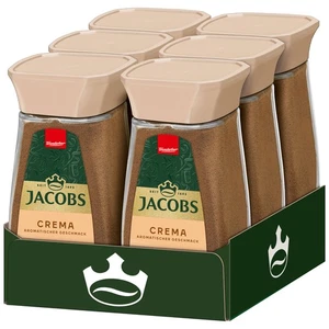 JACOBS löslicher Kaffee Crema 6 x 200 g Gläser Löskaffee Instantkaffee - Bild 1 von 6