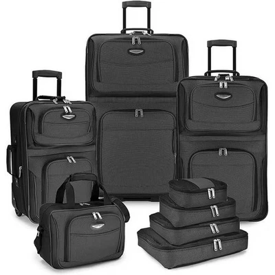 Amsterdam 8-Piece Softside Expandable Luggage Set w/ Packing Cubes & Travel Tote - Image 1 of 4