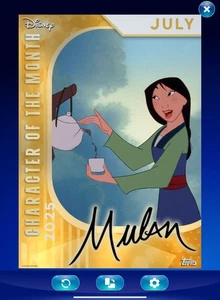 Topps Disney Collect CHARACTER OF THE MONTH COTM JULY 2025 Signature SR #3 MULAN - Picture 1 of 1