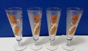 4 bicchieri da cocktail vintage retrò Pilsner art deco playboy spiaggia festa bordo oro. - Foto 1 di 8