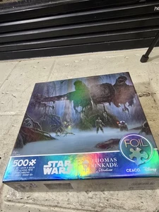 Star Wars Thomas Kinkade fare o non fare, non c'è nessun tentativo foil 500 puzzle nuovo Ceaco - Foto 1 di 8