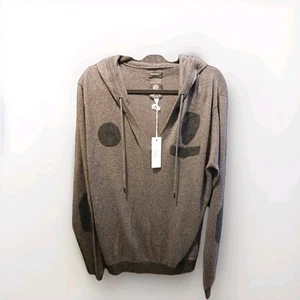 DIESEL K-ANTER Knit Sweater Dark/grey JUMPER W/ Hoodie SIZE XL Mens Cotton Wool - Picture 1 of 11