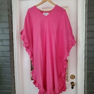 Rosa bissige Schildkröte Kaftan drapiert Überwurf Delray Strand Einheitsgröße - Bild 1 von 8