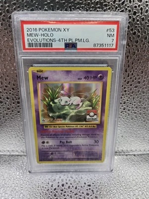Mew 53/108 PSA 7 - 2016 Pokemon XY Evolutions 4th Place League Promo Holo - Image 1 of 2