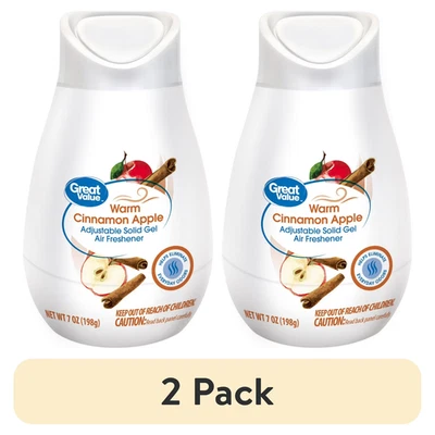 Renuzit Air Freshener Apple & Cinnamon 7 oz 2 Gel Cone Home Scent Fall