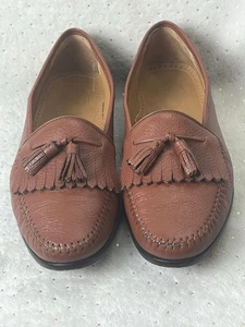 Maus & Hoffman 6686 Braun Leder Quaste Halbschuhe Herren Größe 10 Hergestellt in Spanien - Bild 1 von 10