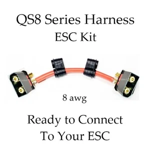 RCP-QS8 SERIES HARNESS 8 AWG READY TO CONNECT TO YOUR ESC (2 MALE QS8) - Imagen 1 de 16