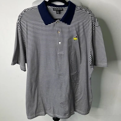 Augusta National Men's Blue White Striped Short Sleeve Button Down Shirt Size XL - Image 1 of 4