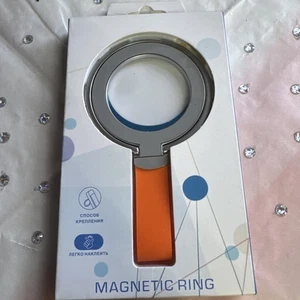Soporte magnético para anillo de teléfono. ¡Plata y naranja! Nuevo - Imagen 1 de 3