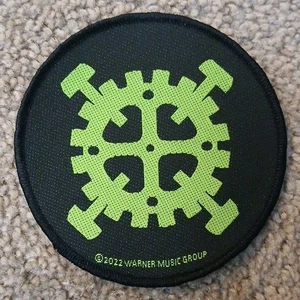 Parche con logotipo de engranaje negativo tipo O Nueva York años 90 tejido planchado - Imagen 1 de 2