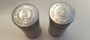Two Vintage COLGATE Handy Grip Shaving Stick Aluminum Containers - C. 1920 - Picture 1 of 8