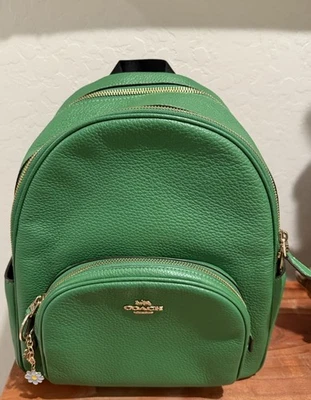 COACH Women's Court Backpack (Kelly Green) Leather  - Image 1 of 4