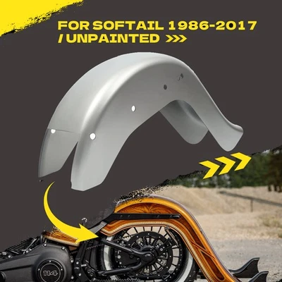 6'' Extended Steel Rear Fender for Harley-Davidson 86-17 Softail Deluxe FLSTN - Image 1 of 4
