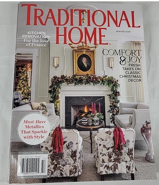 Traditional Home Magazine Winter Christmas 2025 Cottage Decor VTG Market Flea - Image 1 of 1