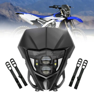 Светодиодная фара в сборе с черной маской для 2013-2023 Yamaha TTR 250 400 426 450 - Изображение 1 из 4