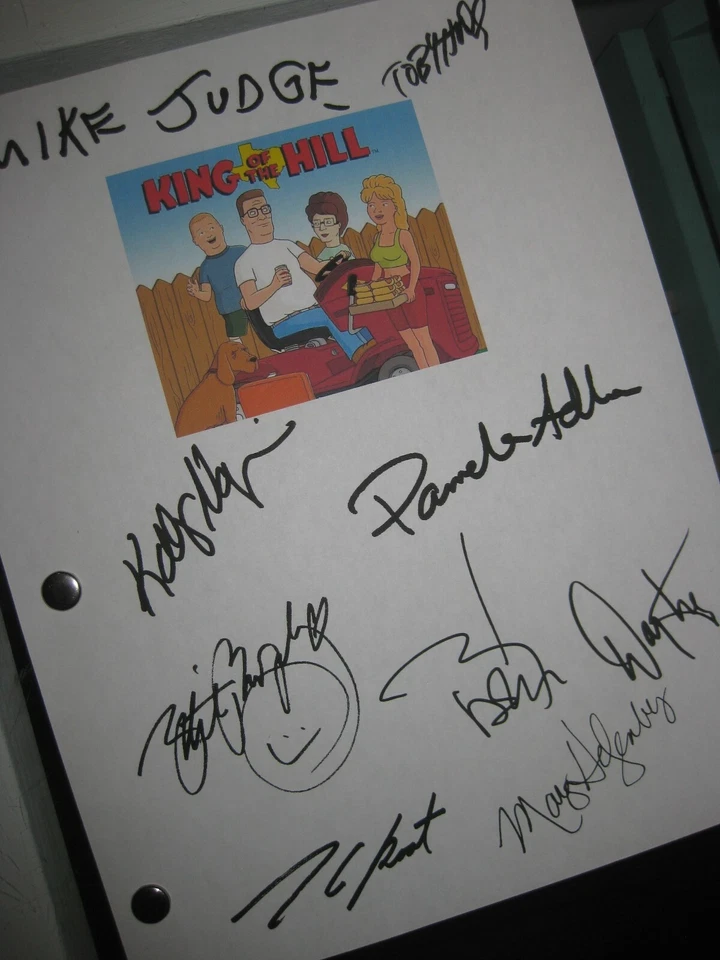 Guión de TV firmado King of the Hill Hank's Back X9 Mike Judge Kathy Najimy Depp RP Foto 1 de 1