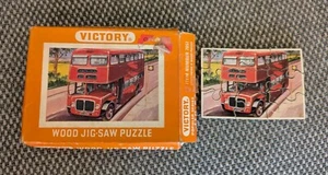 Victory 9 Piece Wood Jigsaw Puzzle No. 7051 London Bus - Picture 1 of 1