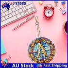 A-z 26 Letters Double Sided Special Shape Diamond Painting Keychain Pendant (a)
