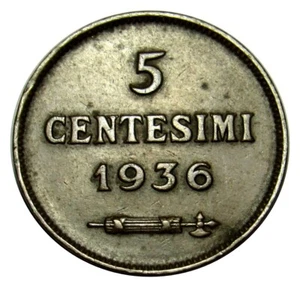 San Marino 5 Centesimi coin 1936 KM#12 - Picture 1 of 2