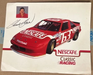 Chuck Brown - Nescafe Classic Racing # 63 - Carta promozionale - NASCAR - Winston - Foto 1 di 2