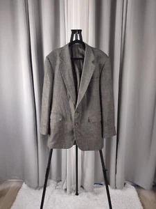 Haggar Imperial Men's Brown Leading Into A Light Gold Tweed Sport Coat Size 44L - Picture 1 of 12