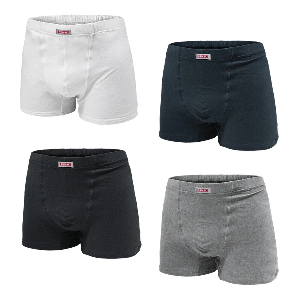 Boxer Uomo PRIMAL 4 Paia Taglie Forti Assortito e Bianco Cotone Art.3211 - Immagine 1 di 1