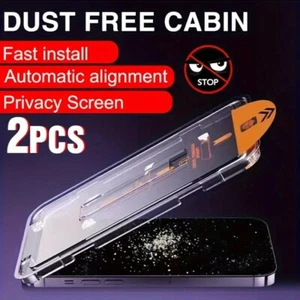 2x iPhone 16 Pro Max 15 14 Plus 13 12 11 Privacy Tempered Magic Auto Alignment - Bild 1 von 7