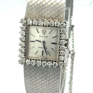 Vintage 2611 ROLEX PRECISION Stainless Steel 1 TWT Diamonds - Picture 1 of 9