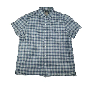 Camisa American Eagle Botón Hombres XL Manga Corta Cuadros Algodón Azul Ligera - Imagen 1 de 9