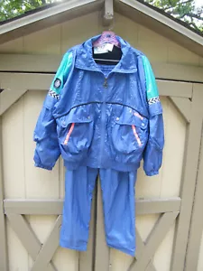 IXSPA Track Suit Windbreaker Jacket & Pants Size M Jamie Sadock Lined Vtg 90s - Picture 1 of 7