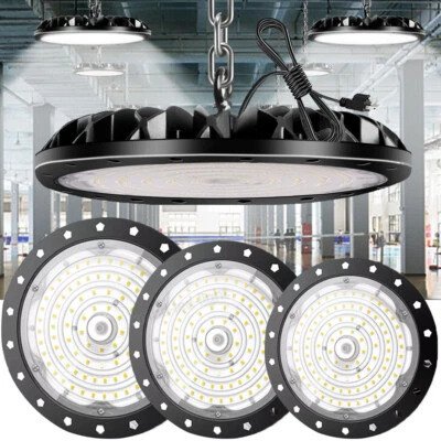 UFO LED High Bay Light 100W 200W 300W Warehouse Factory Garage Shop Light USA - Image 1 of 4