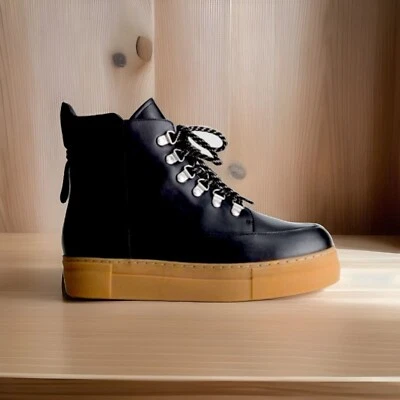 And Other Stories Women Black Leather Boots Size 9/39 NIB Nice LooK! - Image 1 of 4