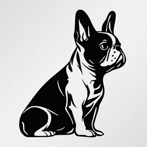 French Bulldog, Sitting Dog Car Laptop Motorbike Vinyl Decal Sticker (ia) - Picture 1 of 9