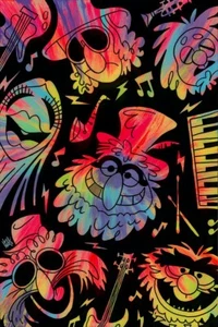 Muppets Disney Beau Hufford Signed Ltd Ed Canvas Print 195 Psychedelic Mayhem - Picture 1 of 1