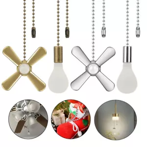 DIY Ceiling Fan Beaded Pull Chain Extension w/Connectors Home Light Bulb Decors - Picture 1 of 12