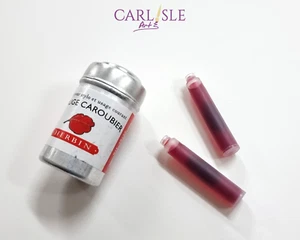 Herbin Fountain Pen Ink Cartridge - Set of 6 Carob Red - Picture 1 of 2