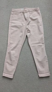 Pink MOSSIMO high rise denim jegging crop ankle jeans 10 30R power stretch EUC - Picture 1 of 9