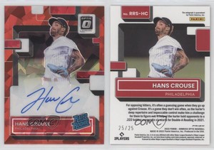 2022 Panini Donruss Optic Red Cracked Ice Prizm /25 Hans Crouse Rookie Auto RC