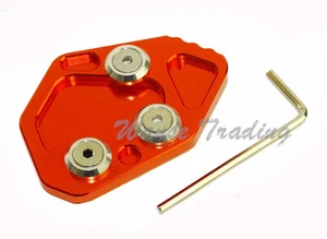 Kickstand Extension Support Plate Pad Orange Fit BMW K1200R K1200S K1300R K1300S - Picture 1 of 6