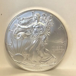 2009 AMERICAN EAGLE 1 OZ SILVER COIN, BU, VERY NICE - Picture 1 of 5